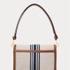 Lauren Tan /Navy Women’s Ralph Lauren Striped Canvas Medium Handbag Lauren Tan /Navy Women’s Ralph Lauren Striped Canvas Medium Handbag