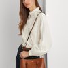 Lauren Tan Women’s Ralph Lauren Leather Small Marcy Satchel Bags