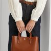 Lauren Tan Women’s Ralph Lauren Leather Small Marcy Satchel Bags