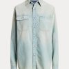 Light Blue Women’s Ralph Lauren Tamia Cotton Denim Shirts Light Blue Women’s Ralph Lauren Tamia Cotton Denim Shirts