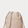 Light Pink Women’s Ralph Lauren Washed Leather Medium Emmy Bucket Bags