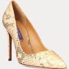 Light Yellow Women’s Ralph Lauren Celia Python Heels