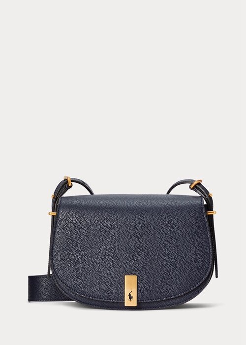 Midnight Navy Women’s Ralph Lauren Polo ID Leather Saddle Bags Midnight Navy Women’s Ralph Lauren Polo ID Leather Saddle Bags