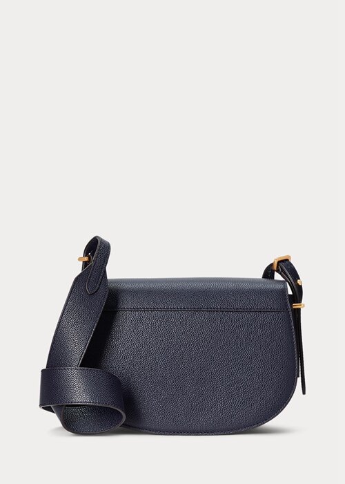 Midnight Navy Women’s Ralph Lauren Polo ID Leather Saddle Bags Midnight Navy Women’s Ralph Lauren Polo ID Leather Saddle Bags
