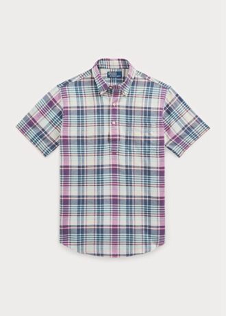 Multicolor Men’s Ralph Lauren Classic Fit Madras Popover  Shirts