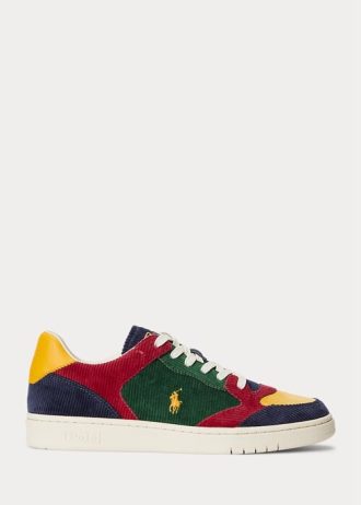 Multicolor Men’s Ralph Lauren Court Corduroy Low-Top Sneakers