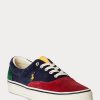 Multicolor Men’s Ralph Lauren Keaton Color-Blocked Corduroy Sneakers