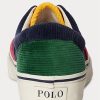 Multicolor Men’s Ralph Lauren Keaton Color-Blocked Corduroy Sneakers