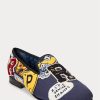 Multicolor Men’s Ralph Lauren Paxton Logo-Patch Canvas Dress Shoes