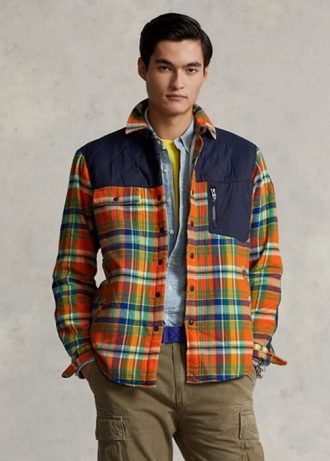 Multicolor Men’s Ralph Lauren Plaid Flannel Hybrid Overshirt  Shirts