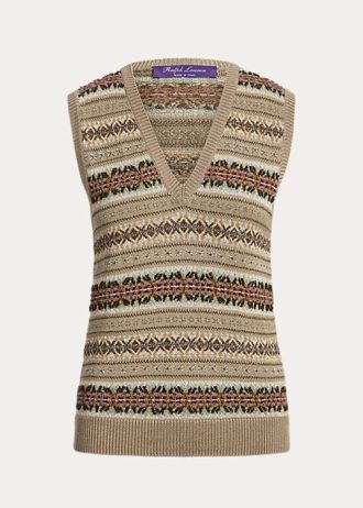 Multicolor Women’s Ralph Lauren Embellished Fair Isle Sweaters
