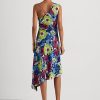 Multicolor Women’s Ralph Lauren Floral Georgette One-Shoulder Dress