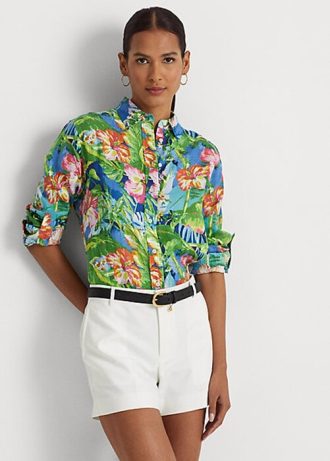 Multicolor Women’s Ralph Lauren Floral Linen Shirts
