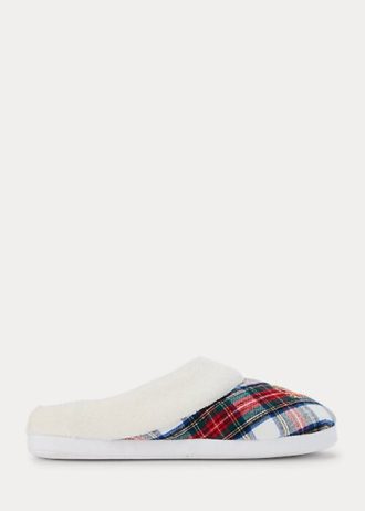 Multicolor Women’s Ralph Lauren Plaid Logo Slippers