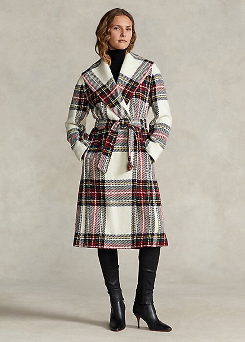 Multicolor Women’s Ralph Lauren Plaid Wool-Blend Herringbone Wrap Coats Multicolor Women’s Ralph Lauren Plaid Wool-Blend Herringbone Wrap Coats