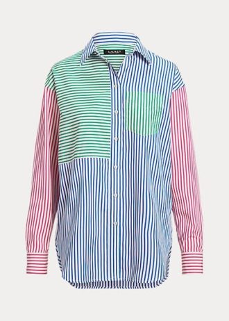 Multicolor Women’s Ralph Lauren Striped Cotton Broadcloth Shirts