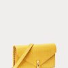 Mustard Women’s Ralph Lauren Polo ID Croc-Embossed Chain Wallets
