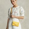 Mustard Women’s Ralph Lauren Polo ID Croc-Embossed Chain Wallets