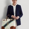 Natural/Graphic Stripe Women’s Ralph Lauren Print Canvas Large Devyn Tote Bags