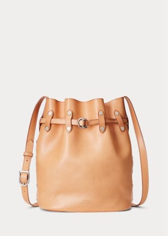 Natural Women’s Ralph Lauren Stud Vachetta Large Bellport Bucket Bags