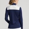 Navy / Green Women’s Ralph Lauren Chevron-Stripe Quarter-Zip Sweatshirts Navy / Green Women’s Ralph Lauren Chevron-Stripe Quarter-Zip Sweatshirts