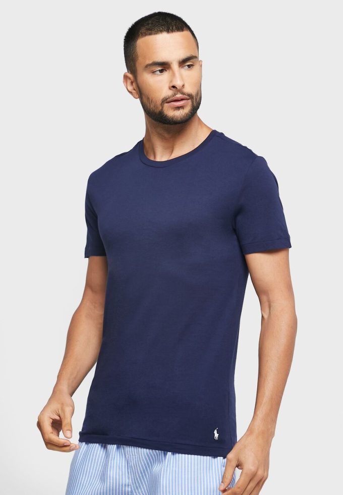 Navy Men’s Ralph Lauren 3 Pack Assorted Crew Neck T Shirts