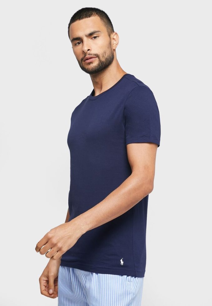 Navy Men’s Ralph Lauren 3 Pack Assorted Crew Neck T Shirts