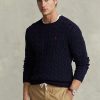 Navy Men’s Ralph Lauren Cable-knit Cotton Jumper  Sweaters