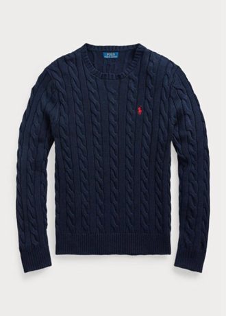 Navy Men’s Ralph Lauren Cable-knit Cotton Jumper  Sweaters