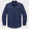 Navy Men’s Ralph Lauren Classic Fit Chino Work  Shirts