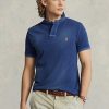 Navy Men’s Ralph Lauren Classic Fit Mended Mesh Polo Shirts