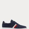 Navy Men’s Ralph Lauren Court Suede Low-Top Sneakers