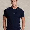 Navy Men’s Ralph Lauren Custom Slim Fit Crewneck T Shirts Navy Men’s Ralph Lauren Custom Slim Fit Crewneck T Shirts