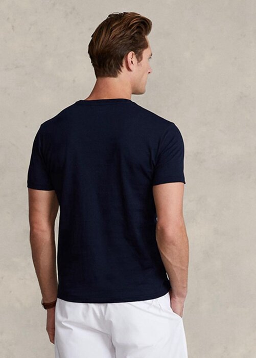 Navy Men’s Ralph Lauren Custom Slim Fit Crewneck T Shirts Navy Men’s Ralph Lauren Custom Slim Fit Crewneck T Shirts