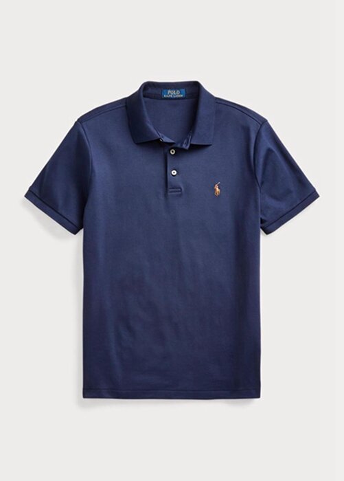 Navy Men’s Ralph Lauren Custom Slim Fit Soft Cotton Polo Shirts Navy Men’s Ralph Lauren Custom Slim Fit Soft Cotton Polo Shirts