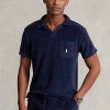 Navy Men’s Ralph Lauren Custom Slim Fit Terry Polo Shirts Navy Men’s Ralph Lauren Custom Slim Fit Terry Polo Shirts