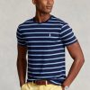 Navy Men’s Ralph Lauren Custom Slim Striped Soft Cotton T Shirts Navy Men’s Ralph Lauren Custom Slim Striped Soft Cotton T Shirts