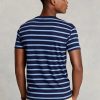 Navy Men’s Ralph Lauren Custom Slim Striped Soft Cotton T Shirts Navy Men’s Ralph Lauren Custom Slim Striped Soft Cotton T Shirts