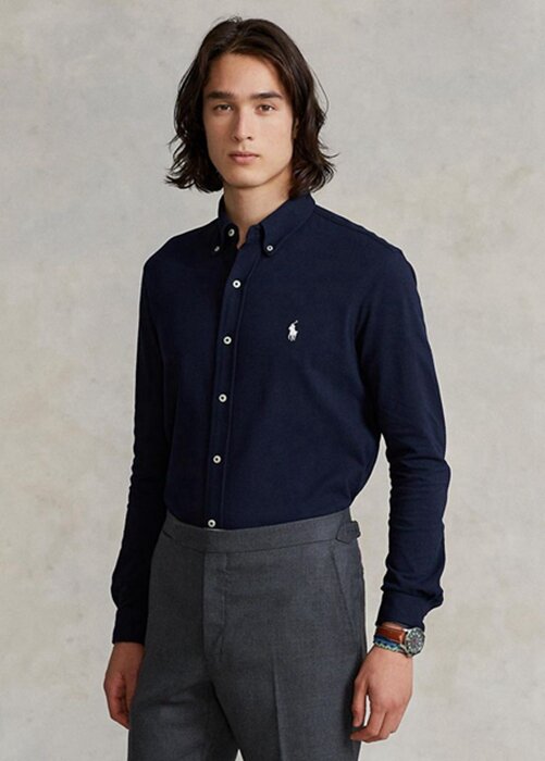Navy Men’s Ralph Lauren Featherweight Mesh Shirts Navy Men’s Ralph Lauren Featherweight Mesh Shirts