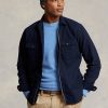 Navy Men’s Ralph Lauren Garment-Dyed Oxford Overshirt Jackets