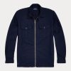 Navy Men’s Ralph Lauren Garment-Dyed Oxford Overshirt Jackets