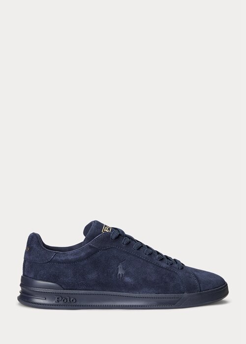 Navy Men’s Ralph Lauren Heritage Court II Suede Sneakers Navy Men’s Ralph Lauren Heritage Court II Suede Sneakers