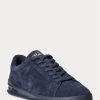 Navy Men’s Ralph Lauren Heritage Court II Suede Sneakers Navy Men’s Ralph Lauren Heritage Court II Suede Sneakers