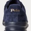 Navy Men’s Ralph Lauren Heritage Court II Suede Sneakers Navy Men’s Ralph Lauren Heritage Court II Suede Sneakers