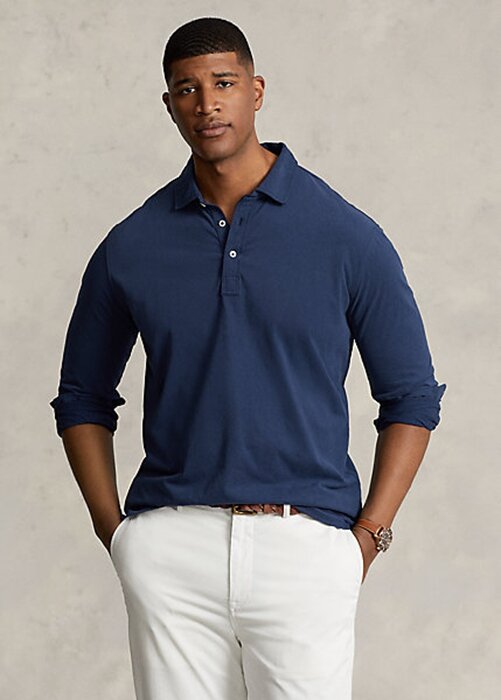 Navy Men’s Ralph Lauren Jersey Polo Shirts Navy Men’s Ralph Lauren Jersey Polo Shirts
