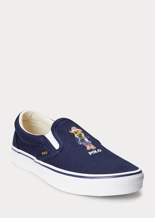 Navy Men’s Ralph Lauren Keaton Polo Bear Slip-On Sneakers Navy Men’s Ralph Lauren Keaton Polo Bear Slip-On Sneakers