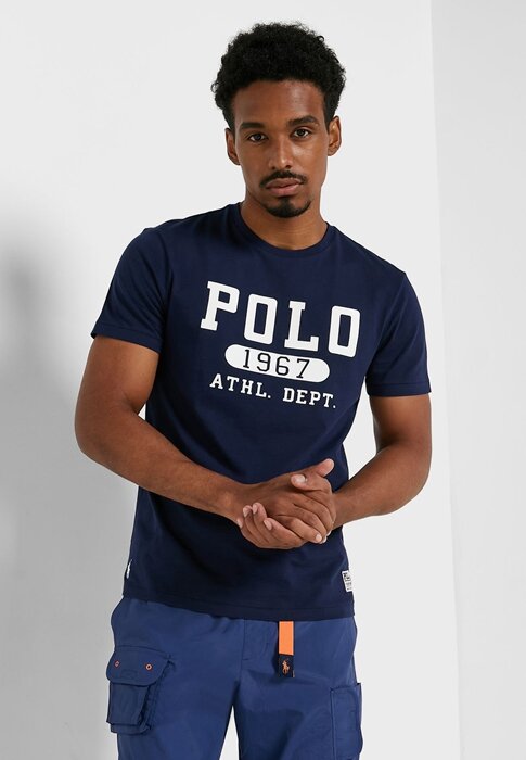 Navy Men’s Ralph Lauren Logo Crew Neck T Shirts Navy Men’s Ralph Lauren Logo Crew Neck T Shirts