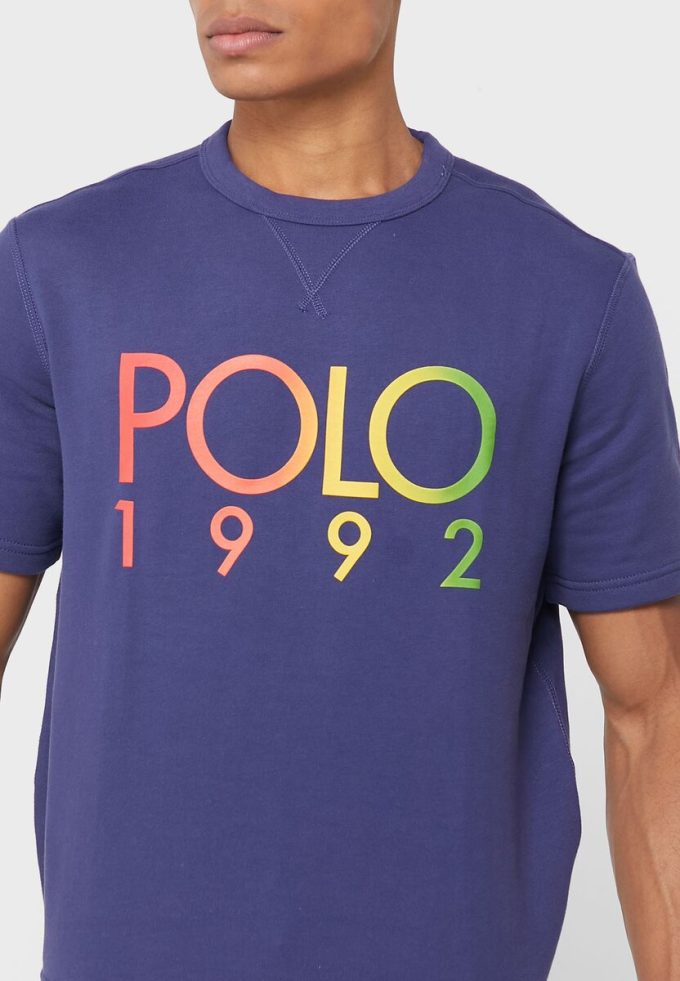 Navy Men’s Ralph Lauren Logo Crew Neck T Shirts