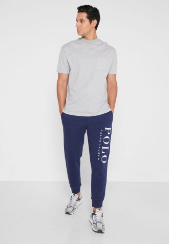 Navy Men’s Ralph Lauren Logo Cuffed Sweatpants