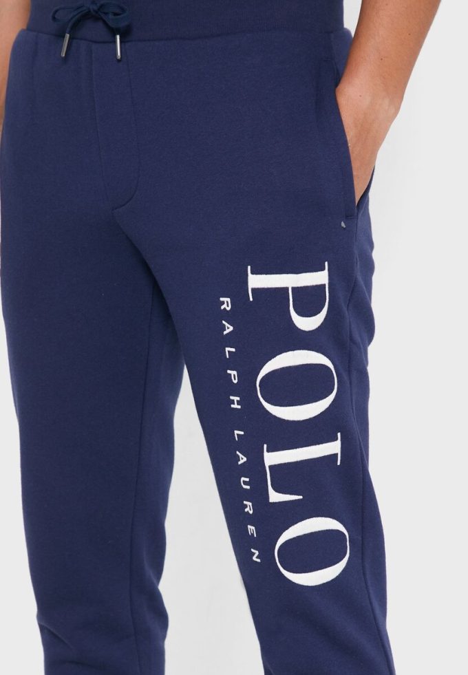 Navy Men’s Ralph Lauren Logo Cuffed Sweatpants